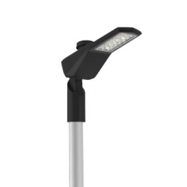 Светодиодный светильник VARTON уличный Levante 40 Вт Road RU кронштейн 48 мм 5000 К RAL9005 черный муар 1..10V NEMA